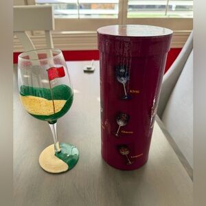 Lolita painted wine glass